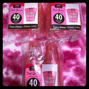 Team bride shot glasses